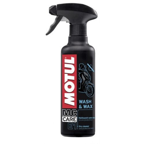 Wash & Wax é um limpador a seco para sua moto. Limpa, abrilhanta e protege todas as partes plásticas e pintadas sem necessidade de utilizar água: carenagens, pneus, quadros, aros etc. graças à sua fórmula exclusiva.